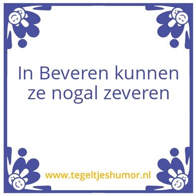 Tegeltje: Beveren