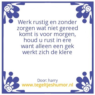 Tegeltje: humor