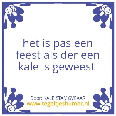 Tegeltje: kale koppen niet te stopen