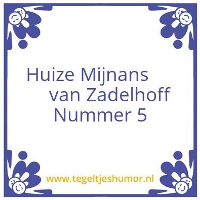 Tegeltje: Naam