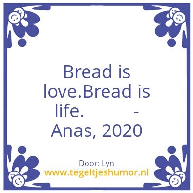 Tegeltje: Bread
