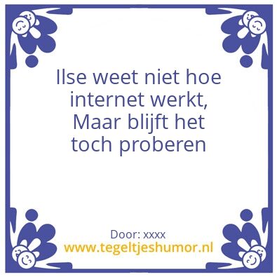 Tegeltje: xxxx