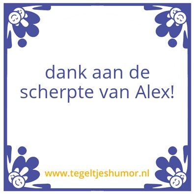 Tegeltje: Test