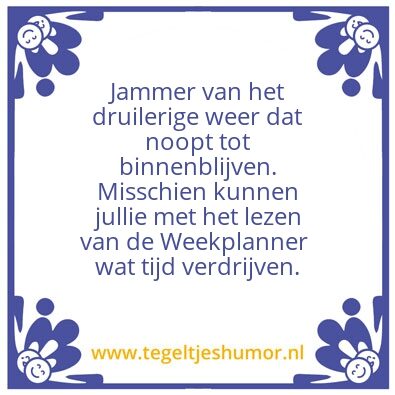 Tegeltje: Tijdverdrijf