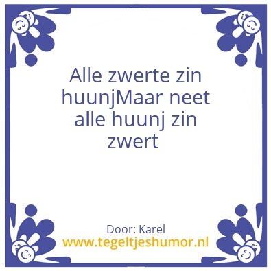Tegeltje: Zwerte