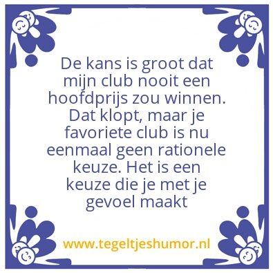 Tegeltje: Clubliefde