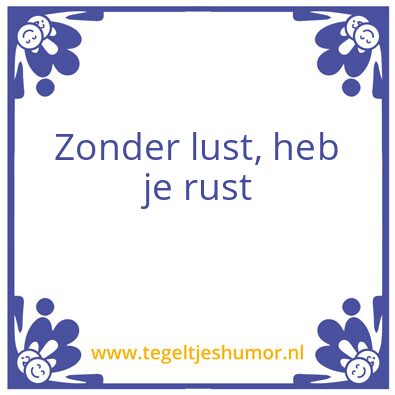 Tegeltje: Rust