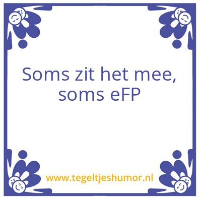 Tegeltje: eFP