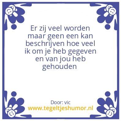 Tegeltje: gemis