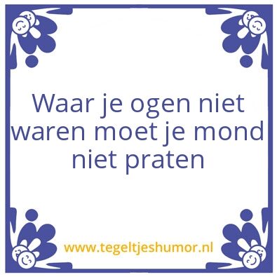 Tegeltje: Ogen