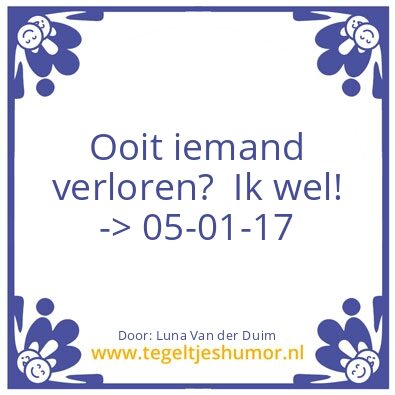 Tegeltje: Iemand