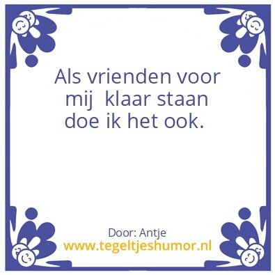 Tegeltje: Vrienden
