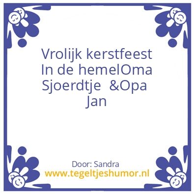 Tegeltje: Oma en Opa