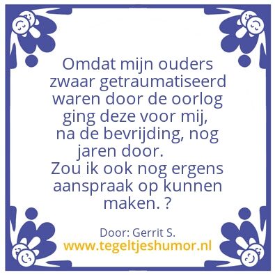 Tegeltje: Ik ben Gerrit.