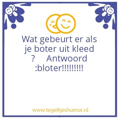 Tegeltje: Boter