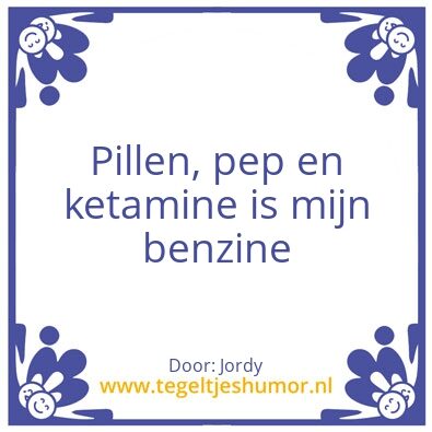 Tegeltje: Benzine