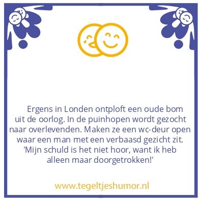 Tegeltje: Oude bom
