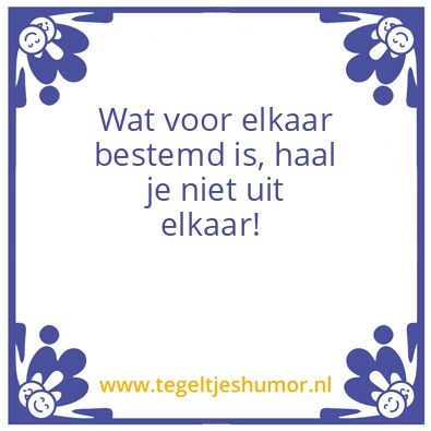 Tegeltje: Bestemd