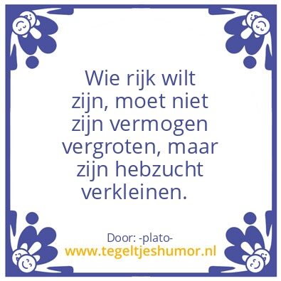 Tegeltje: rijkdom