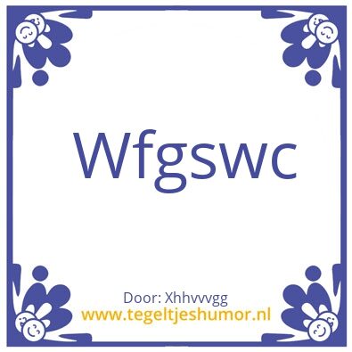 Tegeltje: Ws
