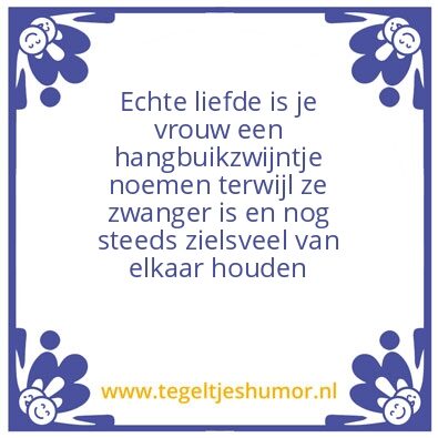 Tegeltje: Echte liefde