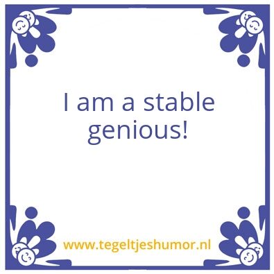 Tegeltje: Trump