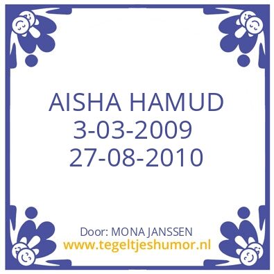 Tegeltje: MONA JANSSEN