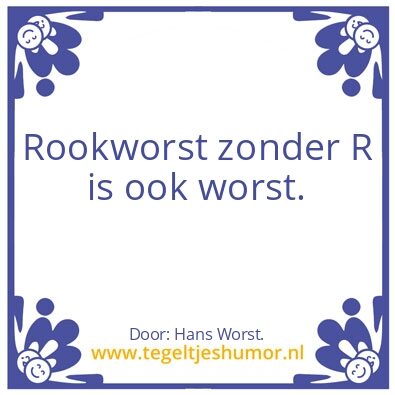 Tegeltje: Vleeswaren
