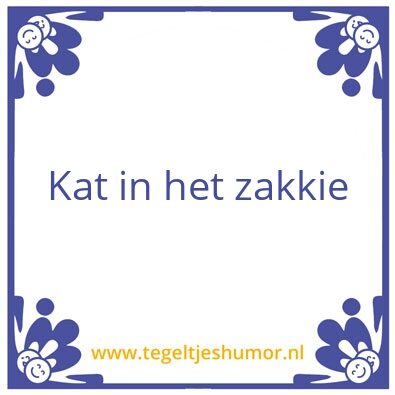 Tegeltje: Kat