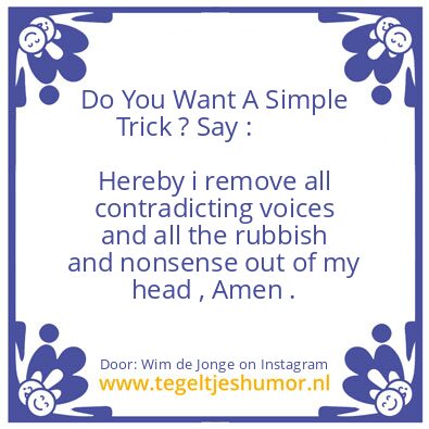 Tegeltje: A Simple Trick !