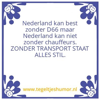 Tegeltje: transport
