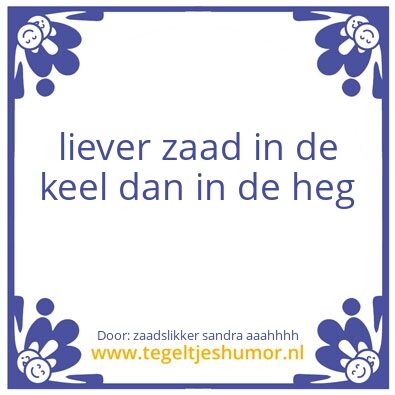 Tegeltje: zaad