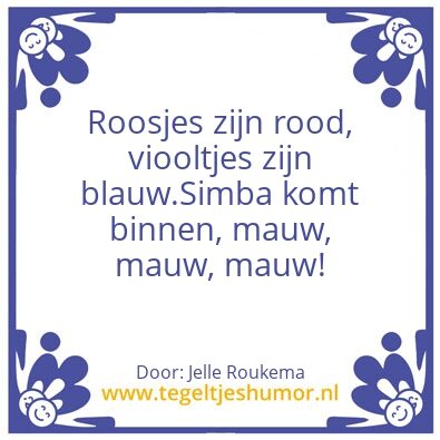 Tegeltje: Simba