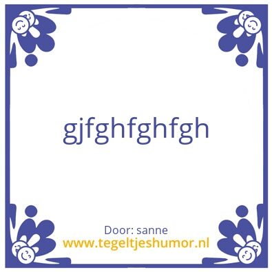 Tegeltje: i do my own thing!