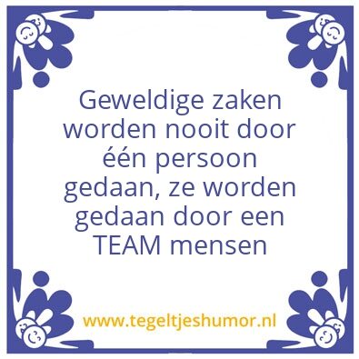 Tegeltje: leuk