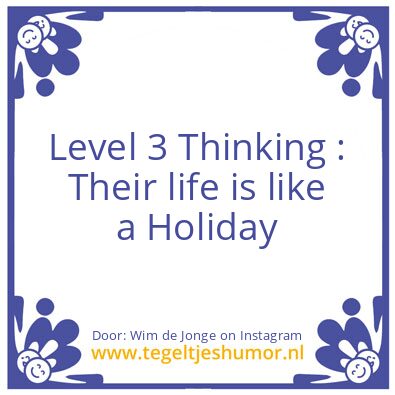 Tegeltje: Level 3 Thinking
