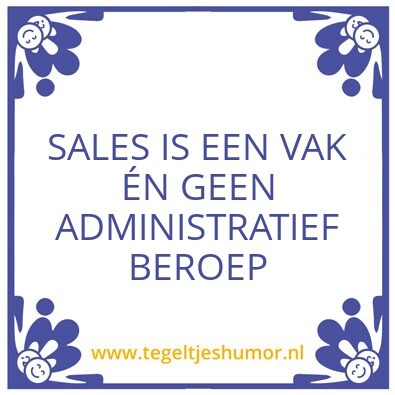Tegeltje: Sales