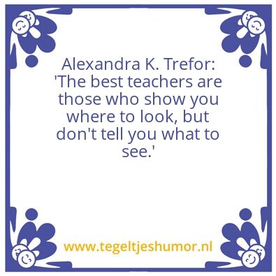 Tegeltje: Tegeltjeswijsheid