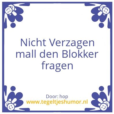 Tegeltje: Hop