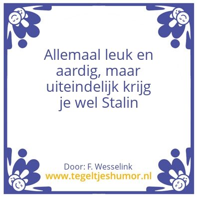 Tegeltje: Stalin