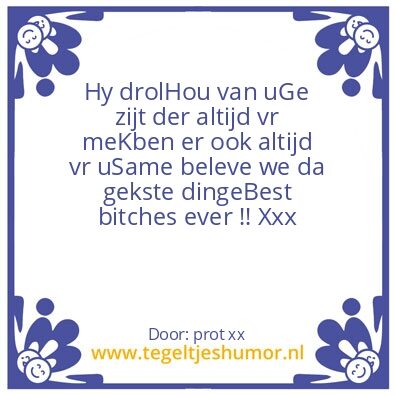 Tegeltje: ma girl