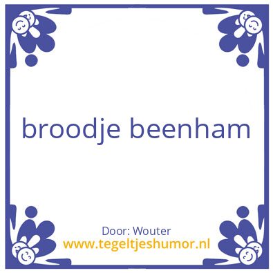 Tegeltje: wat eet je
