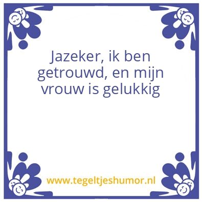 Tegeltje: getrouwd