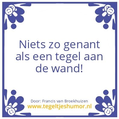 Tegeltje: Genant