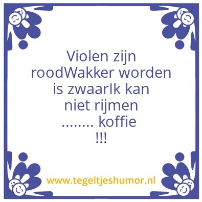 Tegeltje: Koffie