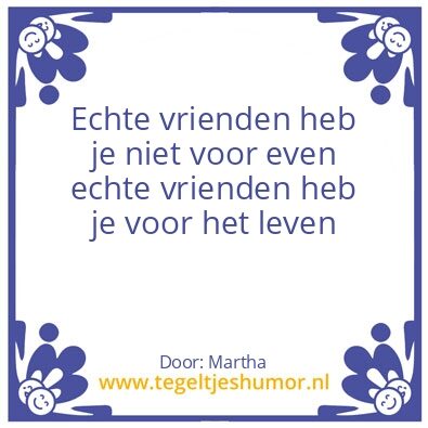 Tegeltje: Vrienden