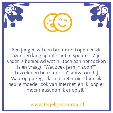 Tegeltje: Brommer kopen