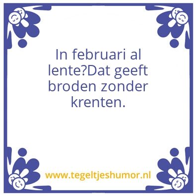 Tegeltje: lente