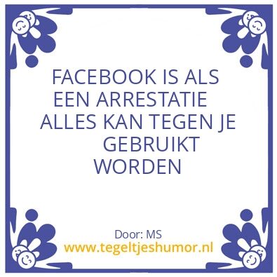 Tegeltje: F AC E B O O O K