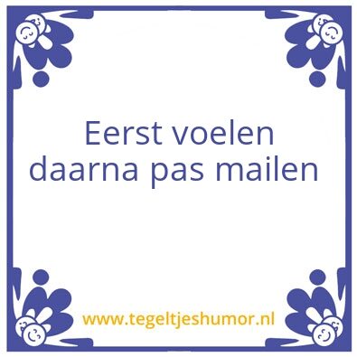 Tegeltje: Voelen